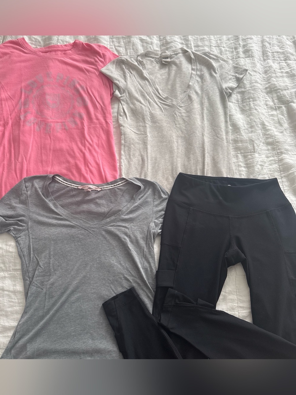 Victoria’s Secret Pink bundle of t-shirts and legging